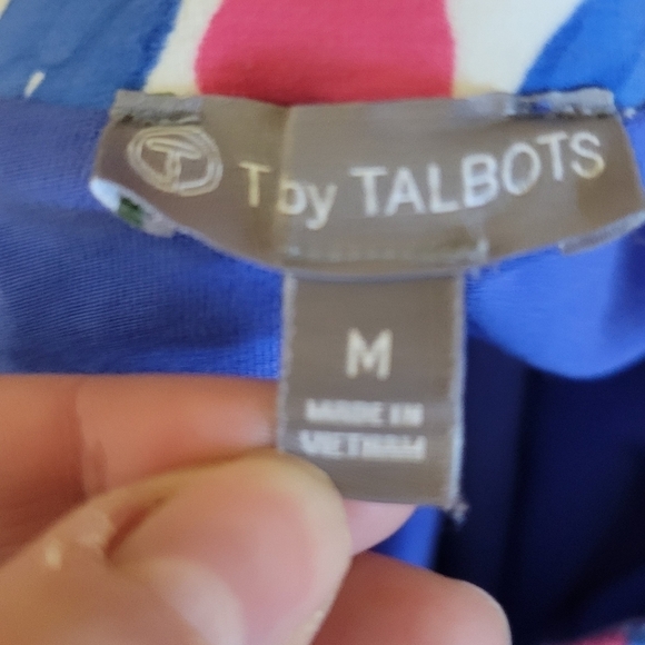 T by talbots size m everyday yoga skort in pink/blue - Picture 5 of 6